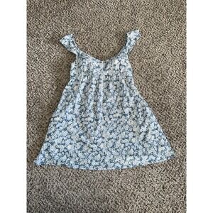Eyeshadow‎ juniors blue floral tie back babydoll dress size large